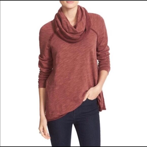 Free People Beach two body rust cocoon cowl neck tunic top XS - Picture 6 of 9